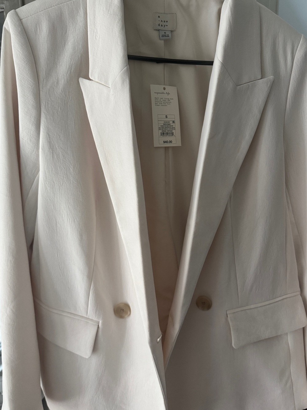 a new day Cream Double-Breasted Blazer - Picture 7 of 7